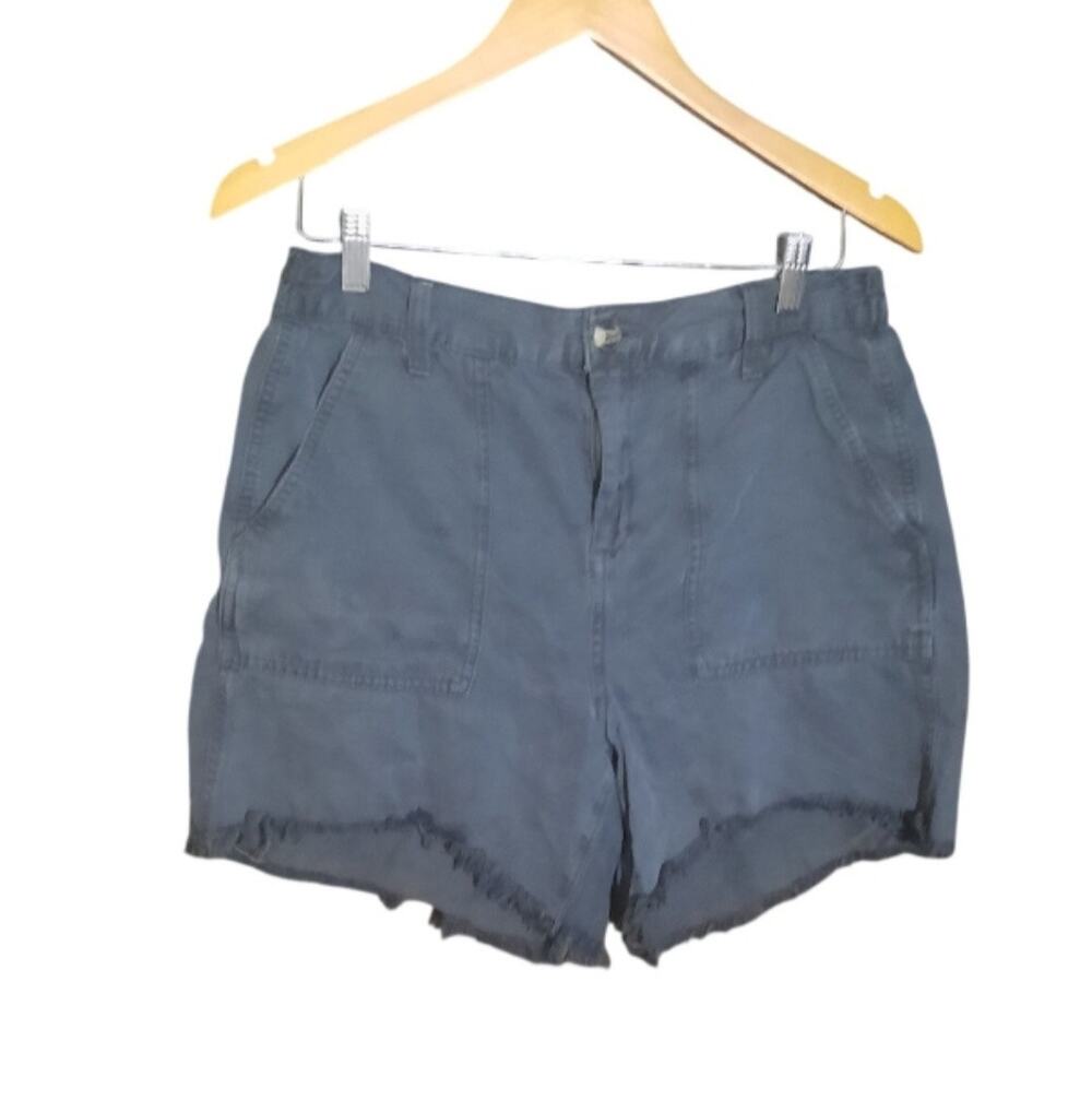 Aerie Womens Charcoal Gray Knit Shorts With Distinct Rae Frayed Hem Size M